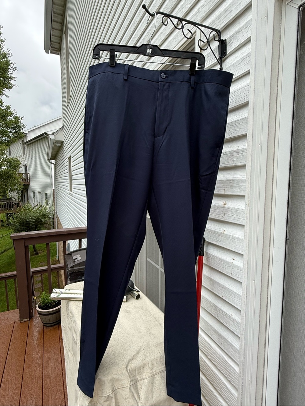 Men's Navy Dress Pants - Tailored Straight Fit